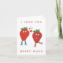 Schattige Grappige Aardbeien Verliefd