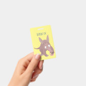 Schattige grappige aardvark cartoon badge (Handheld)