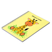 Schattige grappige baby-giraffe voor kinderen  notitieboek (Linkerzijde)