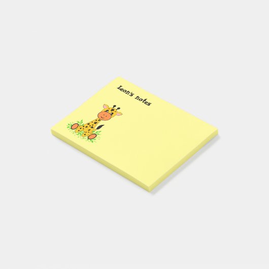 Schattige grappige baby-giraffe voor kinderen,  post-it® notes (Schuin)