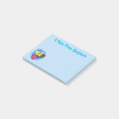 Schattige grappige bij met hart tekenfilmillustrat post-it® notes (Schuin)