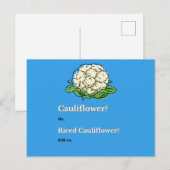 Schattige Grappige Bloemkool Briefkaart (Voorkant / Achterkant)