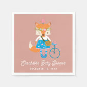 Schattige grappige bosvos. Baby shower van bosdier Servet (Voorkant)