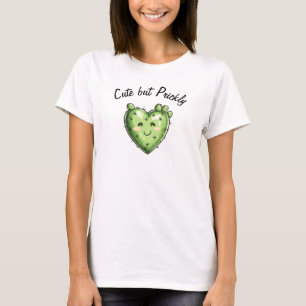 Schattige Grappige Cactus Hart Valentijnsdag  T-shirt