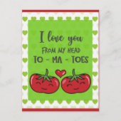 Schattige Grappige Cartoon Tomaten Ik Hou Van Jou Briefkaart (Voorkant)