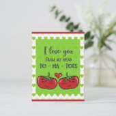 Schattige Grappige Cartoon Tomaten Ik Hou Van Jou Briefkaart (Staand voorkant)