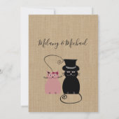 Schattige grappige cartoons die liefdevol zijn. kaart (Achterkant)