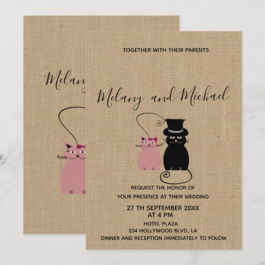 Schattige grappige cartoons die liefdevol zijn. kaart (Voorkant / Achterkant)