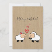 Schattige grappige cartoons schaap uit liefde begr kaart (Achterkant)