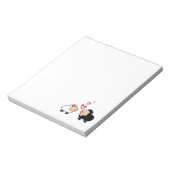 Schattige grappige cartoons uit liefde notitieblok (Linkerzijde)