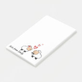 Schattige grappige cartoons uit liefde post-it® notes (Schuin)