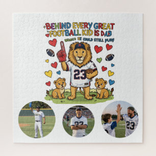 Schattige Grappige Citaten Leeuw Voetbal Vader Fot Legpuzzel