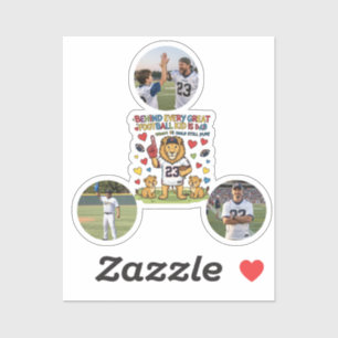 Schattige Grappige Citaten Leeuw Voetbal Vader Fot Sticker