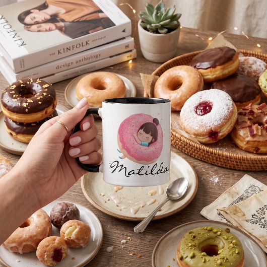 Schattige grappige donut mok