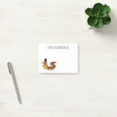 Schattige grappige duizendpoot cartoonillustratie post-it® notes (Kantoor)