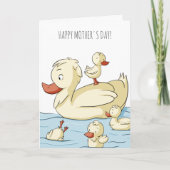 Schattige Grappige Eend Familie Moederdag Kaart (Voorkant)