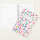 Schattige Grappige Flamingo Roze Blos Tropisch Pat Planner (Display)