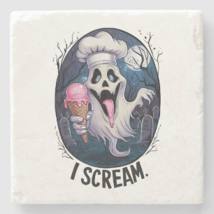 Schattige Grappige Geest Ijs Coaster Halloween Stenen Onderzetter