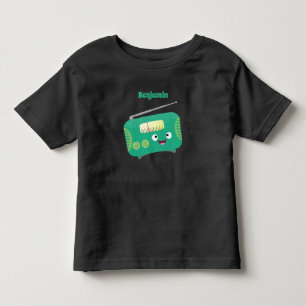 Schattige grappige gelukkige retro radiocartoon  kinder shirts