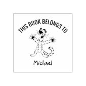 Schattige grappige gelukkige tijger Dit boek is va Rubberstempel (Afrduk)