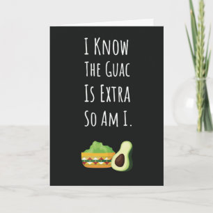Schattige Grappige Guacamole Kaarten Mexicaans Avo
