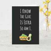 Schattige Grappige Guacamole Kaarten Mexicaans Avo (Gele Bloem)