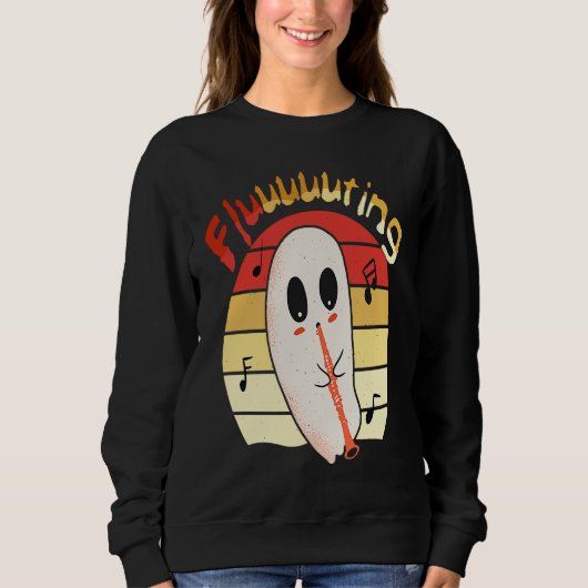 Schattige & grappige Halloween-geestfluit & fluits Trui (Voorkant)
