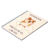 Schattige Grappige Hamster met Potlood – Lachend Notitieboek (Linkerzijde)