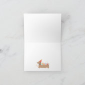 Schattige grappige honden feest kaart (Binnen)