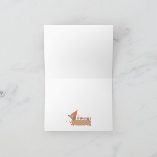 Schattige grappige honden feest kaart (Binnen)