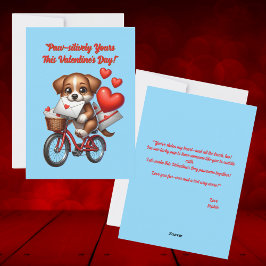 Schattige Grappige Hondjesliefde Hartjes Valentijn Feestdagenkaart