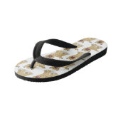 Schattige grappige hyena lachende cartoonillustrat kinder teenslippers (Schuin)
