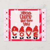 Schattige Grappige Kabouter Valentijnsdag Harten L Briefkaart (Voorkant)