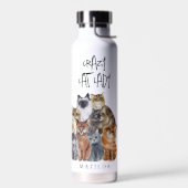 Schattige Grappige Kat 'Gekke Kat DAME' Waterfles (Links)