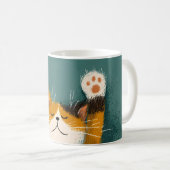Schattige Grappige Kat Slaap Koffiemok (Voorkant rechts)