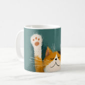 Schattige Grappige Kat Slaap Koffiemok (Voorkant links)