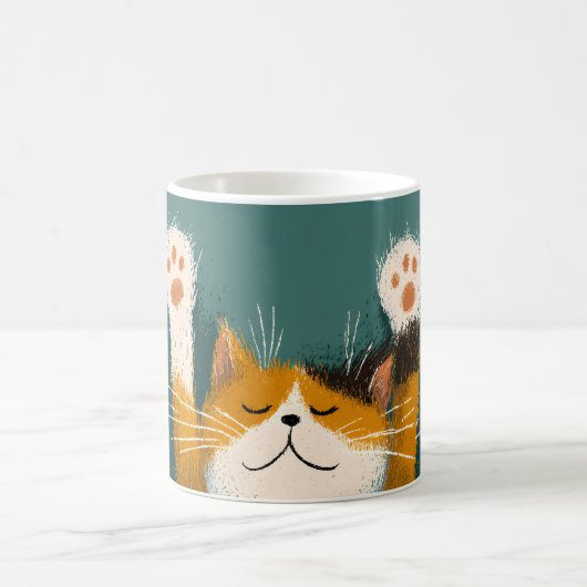 Schattige Grappige Kat Slaap Koffiemok (Center)