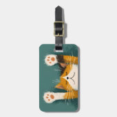 Schattige Grappige Kat Slap Bagagelabel (Voorkant verticaal)