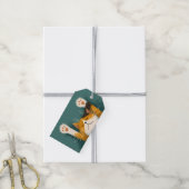 Schattige Grappige Kat Slap Cadeaulabel (Met Touw)