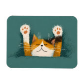 Schattige Grappige Kat Slap Magneet (Horizontaal)
