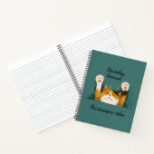 Schattige Grappige Kat Slap Notitieboek (Binnen)