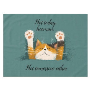 Schattige Grappige Kat Slap Tafelkleed
