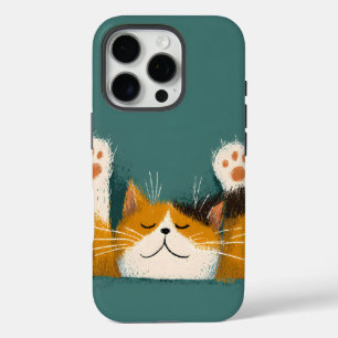 Schattige Grappige Kat Slapend iPhone 16 Pro Hoesje