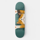 Schattige Grappige Kat Slapend Persoonlijk Skateboard (Voorkant)