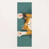 Schattige Grappige Kat Slapend Yogamat (Achterkant)