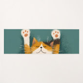 Schattige Grappige Kat Slapend Yogamat (Voorkant (horizontaal))
