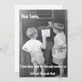 Schattige, grappige kerstcadeautjes feestdagenkaart (Voorkant / Achterkant)