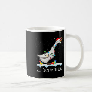 Schattige Grappige Kerstman Eend Domme Gans Op De  Koffiemok