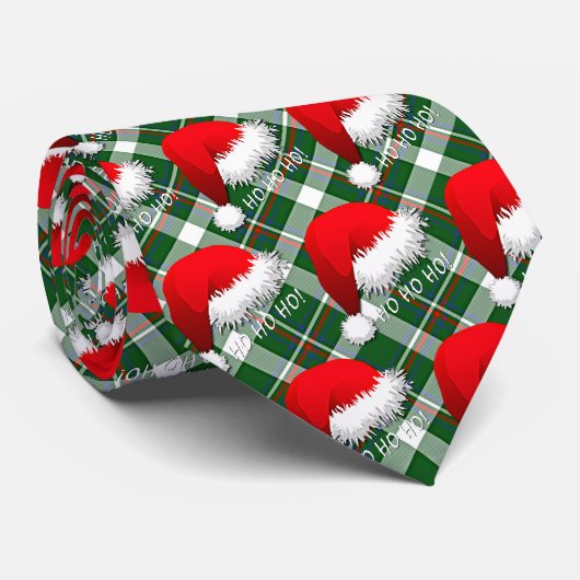 Schattige Grappige Kerstman Hoed HoHoHo Welkom Pat Stropdas (Opgerold)