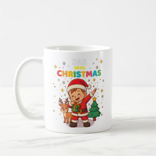 Schattige Grappige Kerstman Kind Dabbing Kerstmoke Koffiemok
